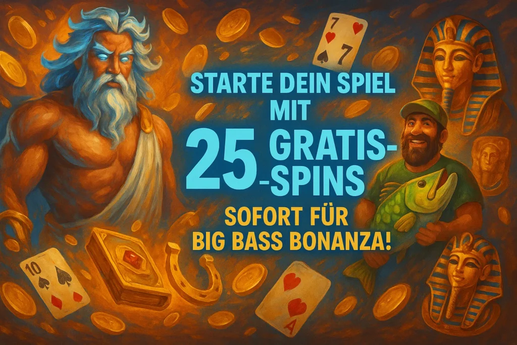 Starte dein Spiel mit 25 Gratis-Spins bei Big Bass Bonanza!